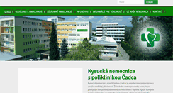Desktop Screenshot of kysuckanemocnica.sk